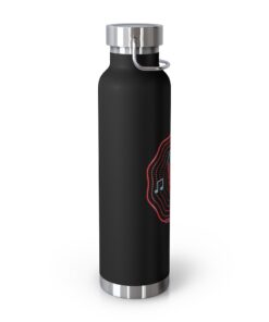 water bottle perfect with black background and microphone print