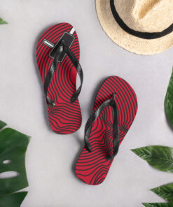 flip flop with wave and red background perfect for dj
